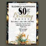 Invitation Elégant set de thé 80e anniversaire<br><div class="desc">Elégant Thé Set 80e Anniversaire Invitation Pour Femmes. Il Est Facile De Changer L'Exemple De Texte En Vous Propre En Cliquant Sur Personnaliser. Cliquez Sur Personnaliser/Modifier Avec L'Outil De Création Pour Modifier Le Type De Police, La Couleur De Police, La Taille De Police, Ou Pour Ajouter/Supprimer/Modifier Le Texte Ou Les...</div>