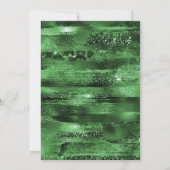 Invitation Elégant Shamrock Vert et Or 21e anniversaire (Dos)