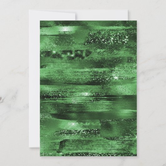 Invitation Elégant Shamrock Vert et Or 21e anniversaire (Dos)