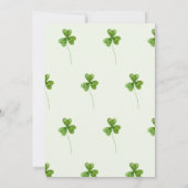 Invitation Elégant Shamrock vert Fête des mariées Brunch (Dos)