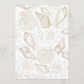 Invitation Elegant Shells Ocean Birthday Party (Dos)
