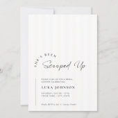 Invitation Elegant She's Been Scooped Up Stripe Bridal Shower (Devant)