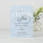 Invitation Élégant Shower de Mariage à l'Aquarelle (Debout devant)