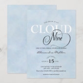 Invitation Élégant Shower de Mariage à l'Aquarelle (Devant / Derrière)