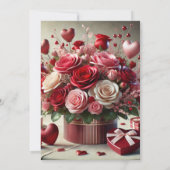 Invitation Élégant Shower de Mariée de la Saint-Valentin (Dos)