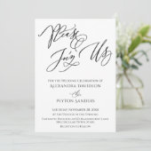 Invitation Elégant "S'il vous plaît rejoignez-nous" Mariage n (Debout devant)