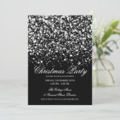 Invitation Elegant Silver Midnight Glam Christmas Party (Debout devant)