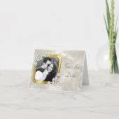 Invitation Elégant Silver Pearl Diamond Enregistrer la date (Devant)