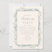 Invitation Elegant Silver Pine Winter Christmas (Devant)