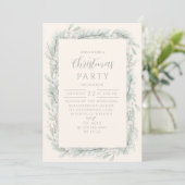 Invitation Elegant Silver Pine Winter Christmas (Debout devant)