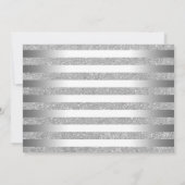 Invitation Elégant Silver Purple Photo 50e anniversaire (Dos)