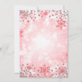 Invitation Élégant Silver Red Xmas hiver Compagnie vacances (Dos)