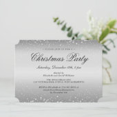 Invitation Élégant Silver Snowflakes Noël Fête de Noël (Debout devant)