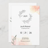 Invitation  Elegant Simple (Devant / Derrière)