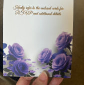 Invitation Elegant Simple Blue Roses Love is in Bloom Wedding