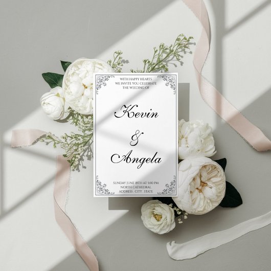 Invitation Élégant Simple Chic Moderne