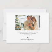 Invitation Élégant simple collage photo Noël (Dos)