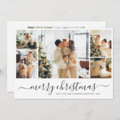Invitation Élégant simple collage photo Noël (Devant / Derrière)