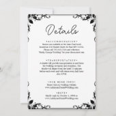 Invitation Élégant Simple Couple Noir Et Blanc Mariage Chic (Dos)