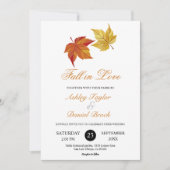 Invitation Elégant Simple Fall in Love Rustique Automne Maria (Devant)