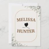 Invitation Elégant Simple Floral Greenery Mariage d'aquarelle (Dos)