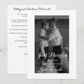 Invitation Élégant Simple Juste Marié Annouement (Devant / Derrière)