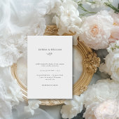 Invitation Elégant Simple Luxury Fine Art Mariage