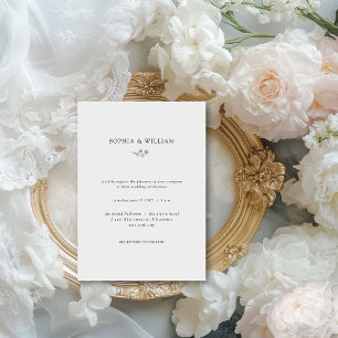 Invitation Elégant Simple Luxury Fine Art Mariage