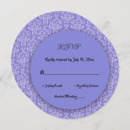 Invitation Elégant Simple Minimal Moderne Mariage RSVP (Devant / Derrière)