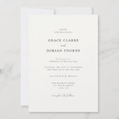 Invitation Elégant simple Mocha Mocha Mousse Mariage photo (Devant)