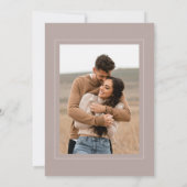 Invitation Elégant simple Mocha Mocha Mousse Mariage photo (Dos)