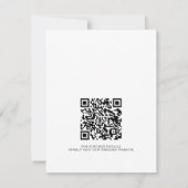 Invitation Elegant Simple Modern Navy Blue Détails du Mariage (Dos)