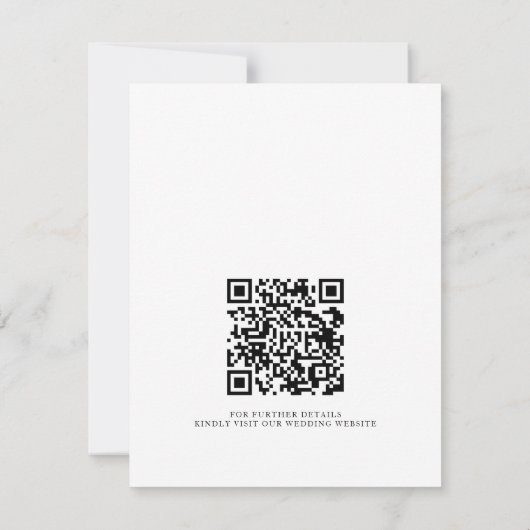 Invitation Elegant Simple Modern Navy Blue Détails du Mariage (Dos)