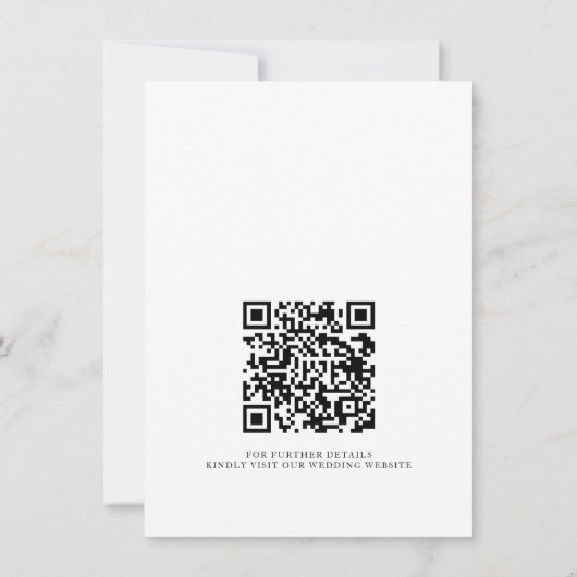 Invitation Elegant Simple Modern Navy Blue Détails du Mariage (Dos)