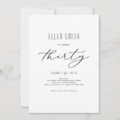 Invitation Élégant, simple, moderne, 30e anniversaire (Devant)