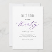 Invitation Élégant, simple, moderne, 30e anniversaire (Devant)