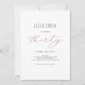 Invitation Élégant, simple, moderne, 30e anniversaire (Devant)