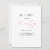 Invitation Élégant, simple, moderne, 30e anniversaire (Devant)