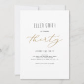 Invitation Élégant, simple, moderne, 30e anniversaire (Devant)