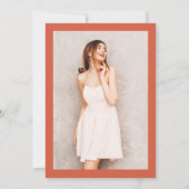 Invitation Élégant simple moderne en terre cuite photo Sweet  (Dos)