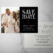 Élégant Simple Moderne Mini Script Photo Noir