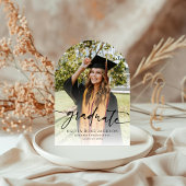 Invitation Élégant Simple Moderne Photo Graduation