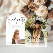 Invitation Élégant Simple Moderne Photo Graduation