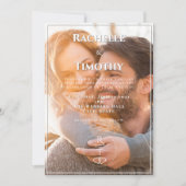 Invitation Elégant simple Mongoram couleur Mariage photo (Devant)