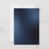 INVITATION ELEGANT SIMPLE MOTIF FLORAL MARINE RSVP (Dos)
