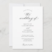 Invitation Elegant Simple Old Money All in One Wedding (Devant)