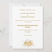 INVITATION ÉLÉGANT SIMPLE OR FLORAL SIMPLE MARIAGE (Devant)