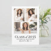 Invitation Elegant Simple Photo Graduation Party (Debout devant)