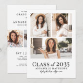 Invitation Elegant Simple Photo Graduation Party (Devant / Derrière)