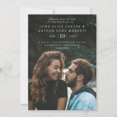 Invitation Élégant simple photo QR Code RSVP Mariage (Devant)